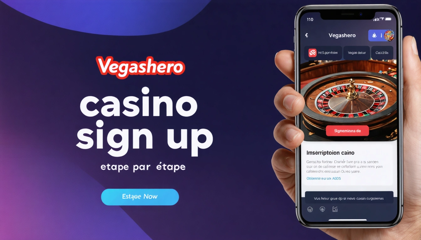 Inscription Vegashero casino sign up étape par étape